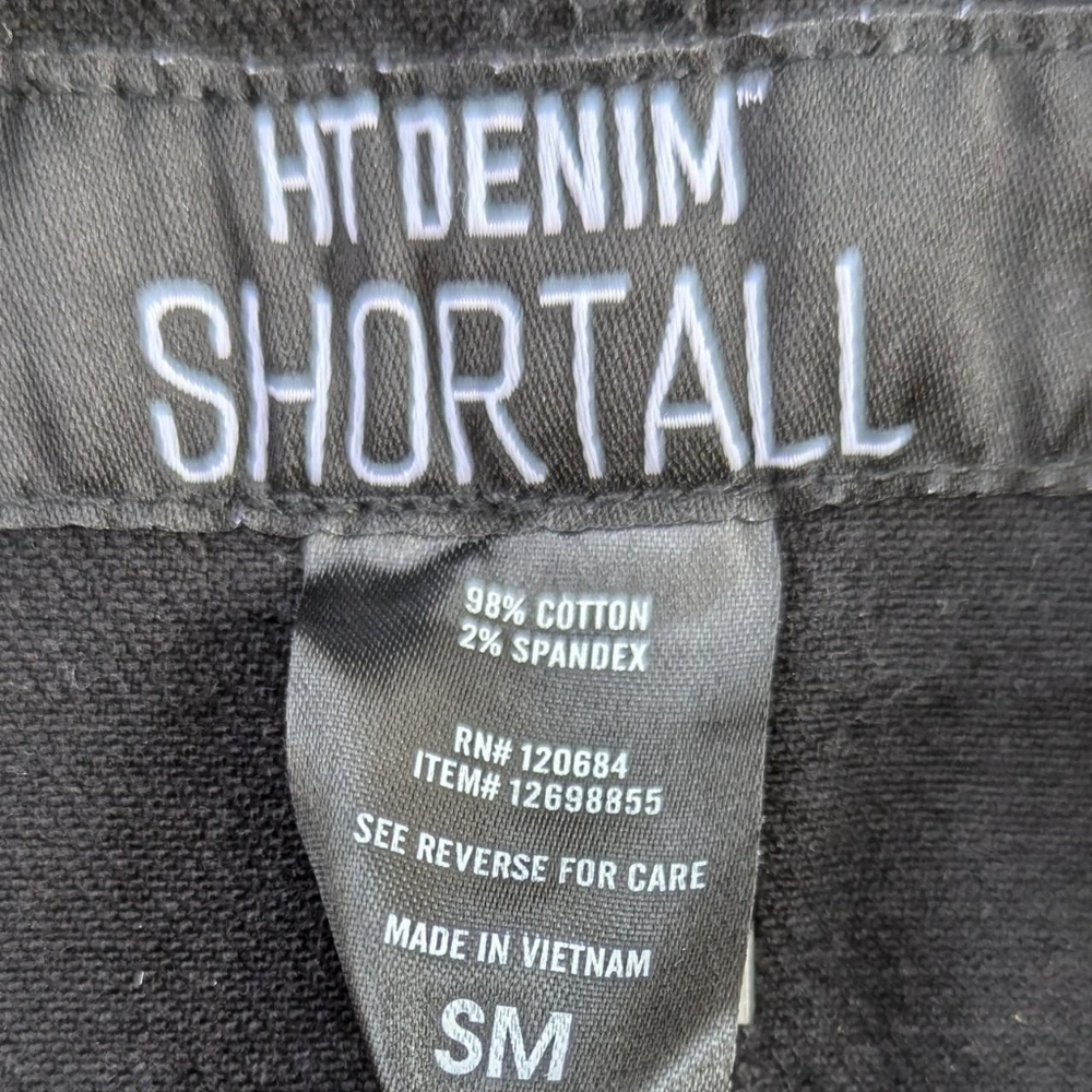 Hot Topic Denim Black Button-Front Shortalls - image 6